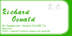 richard oswald business card